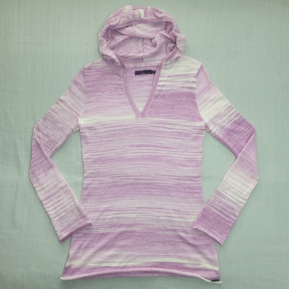 Prana Gemma Sweater Womens Medium Purple Lightweight Tunic Hoodie Pullover